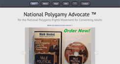 Desktop Screenshot of nationalpolygamyadvocate.com